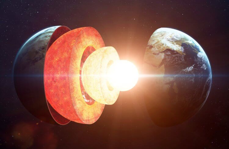 Почему ядро Земли изменило направление. Ученые считают, что ядро Земли меняет направление своего движения каждые 35 лет. Фото.