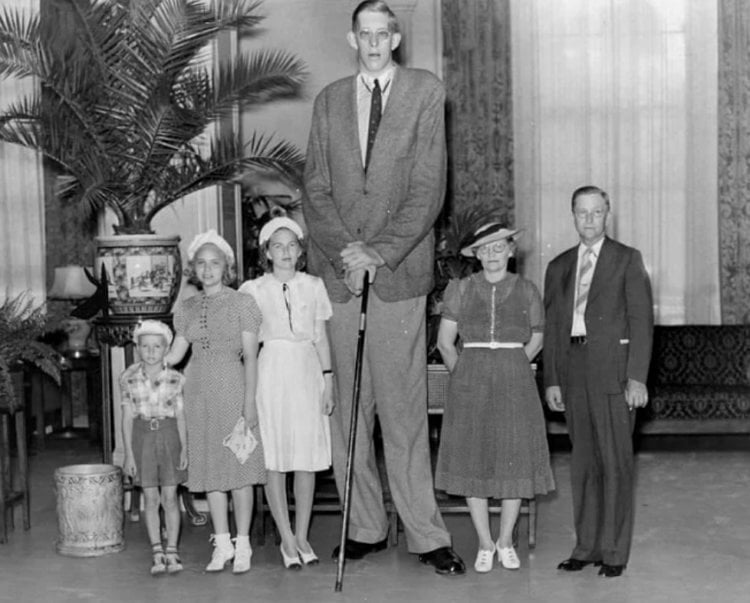 Человек становится гигантом — что это за болезнь. Самый высокий человек с гигантизмом — это Роберт Уодлоу, о котором мы рассказывали в этом материале. Фото.