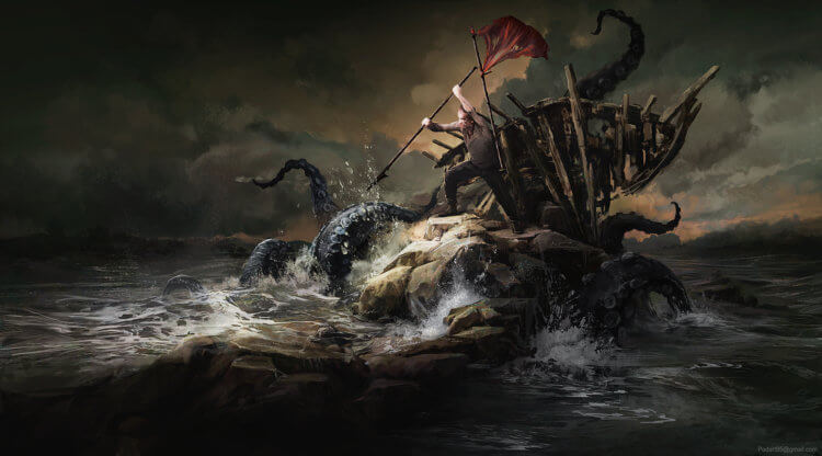 Кто выпустил Кракена? Кракен – чудище из рассказов моряков — вид гигантского кальмара. Фото.