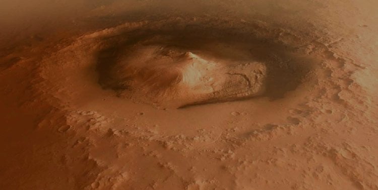 Чем занимается марсоход «Кьюриосити». 3D-модель марсианского кратера Гейла. Фото.