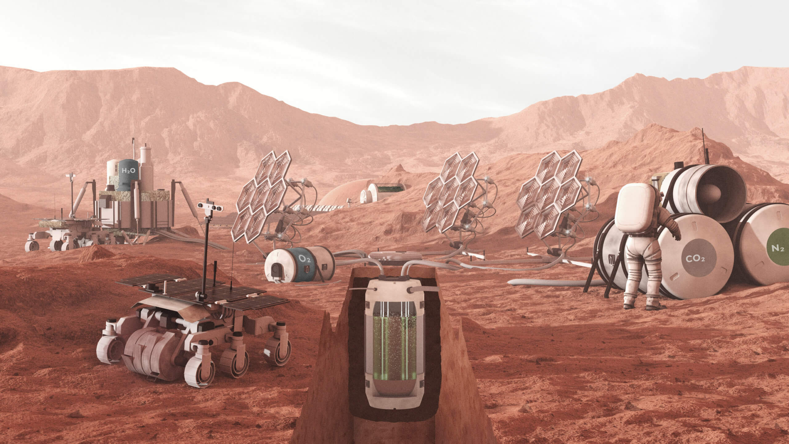 Полет на Марс и космическая радиация. К 2050 году Илон Макс планирует перевести на Марс 1 млн человек и организовать колонию. Фото.