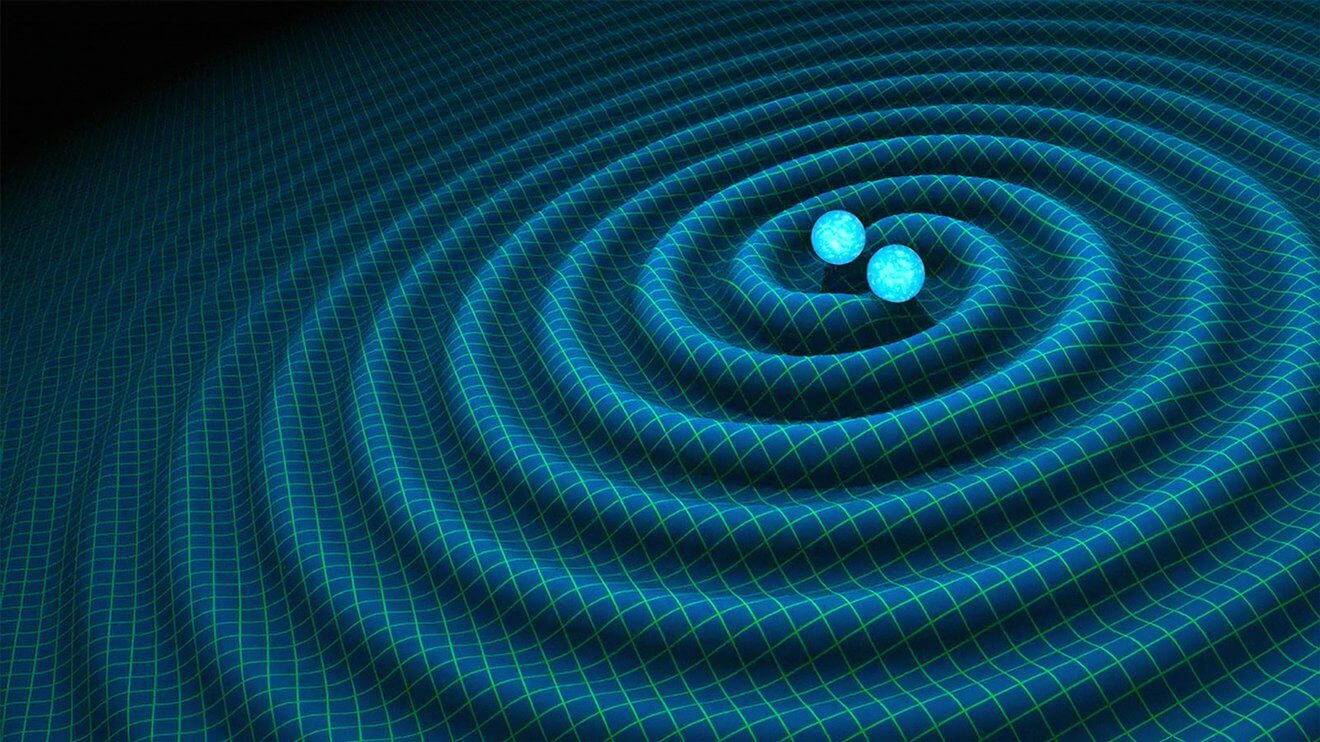 Черные дыры и компьютерные модели. Столкновение таких массивных объектов как нейтронные звезды и черные дыры порождает гравитационные волны, сотрясающие пространство-время. Фото.