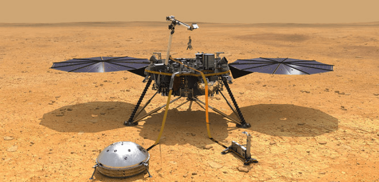 Китайский марсоход Чжужун вышел из строя? В конце декабря 2022 года также перестал выходить на связь марсоход НАСА InSight. Фото.