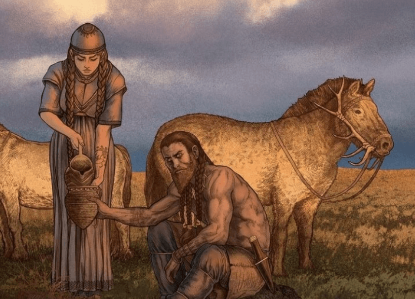 Зачем древние люди ездили верхом на лошадях? Скорее всего ямники использовали ездовых лошадей в мирных целях. Фото.