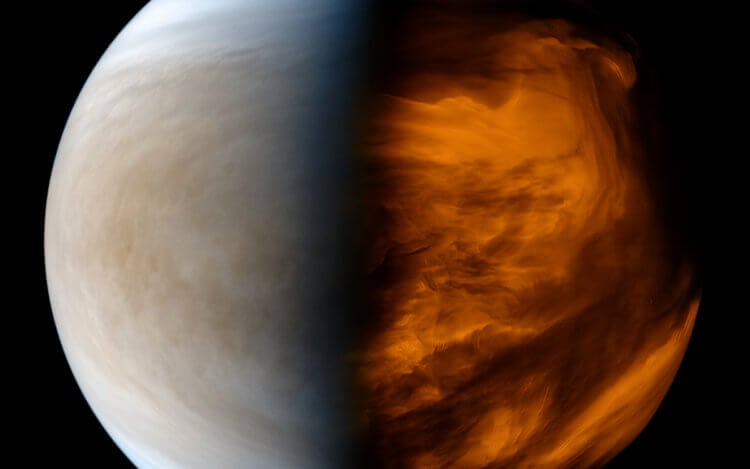 Вулканическая активность Венеры. Венера имеет цельную литосферу, не такую как у Земли. Фото.