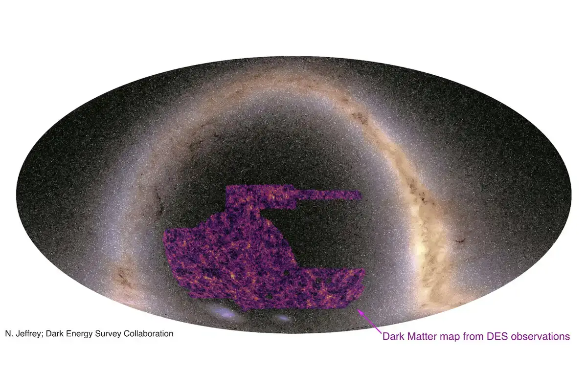Самая подробная карта Вселенной. Перед вами карта того, как темная материя распределена по Вселенной. Фото.