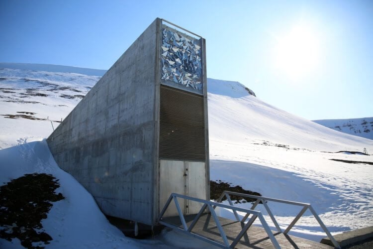 Всемирное семенохранилище в Норвегии. Хранилище семян «Судного дня» в Шпицбергене. Фото.