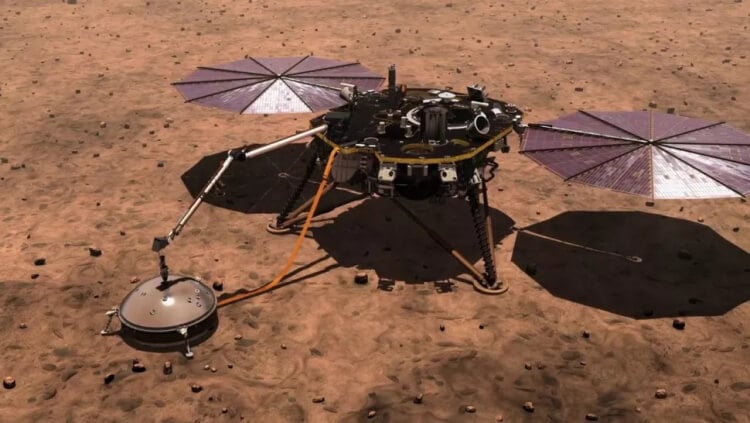 Как ученые узнали о структуре Марса. Марсианский зонд зафиксировал два мощных марсотрясения в 2021 году, которые помогли исследовать ядро планеты. Фото.