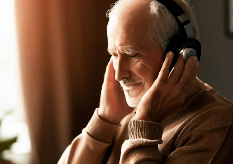 Прослушивание музыки защищает от слабоумия. Прослушивание музыки помогает улучшить работу мозга в старости. Фото.