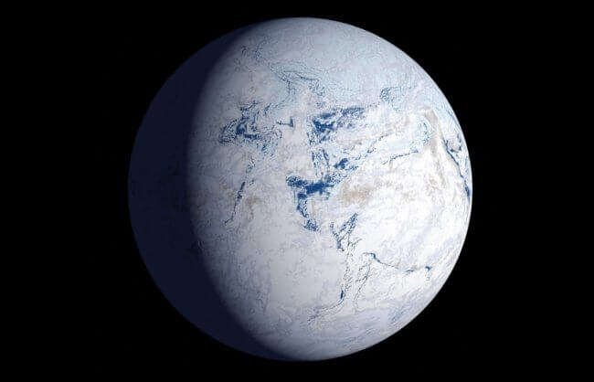 В период массового оледенения Земля не была полностью покрыта льдами. Фото.