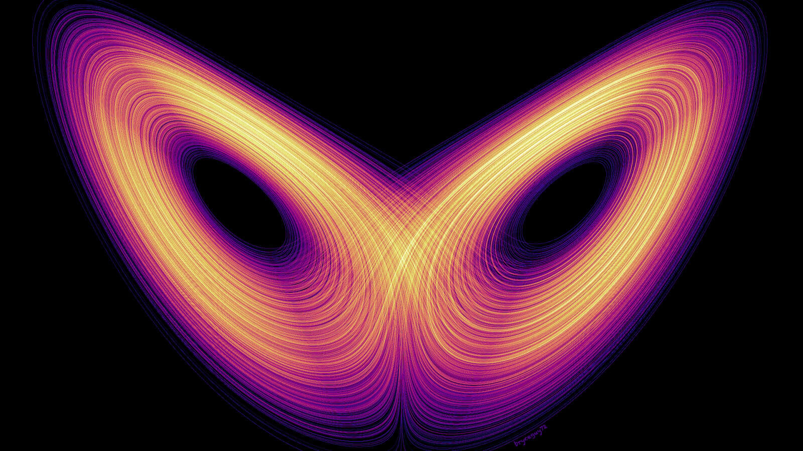 Абстрактное решение задачи трех тел. Математический хаос в популярной культуре чаще всего представлен как эффект бабочки. Фото.