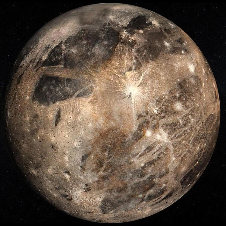 Есть ли жизнь на спутниках Юпитера. Спутник Ганимед. Фото.