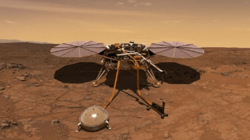 Как ученые исследовали кору Марса. Cейсмограф НАСА InSight в 2022 году зафиксировал на Марсе мощное марсотрясение. Фото.