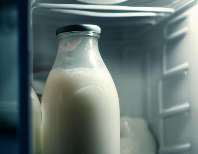 Какие бактерии и грибки живут в холодильнике. Причиной неприятного запаха из холодильника может быть скисшее молоко. Фото.