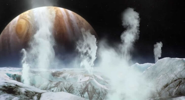 Есть ли жизнь на Европе — спутнике Юпитера. Подо льдами Юпитера может существовать жизнь но, скорее всего, она микроскопическая. Фото.