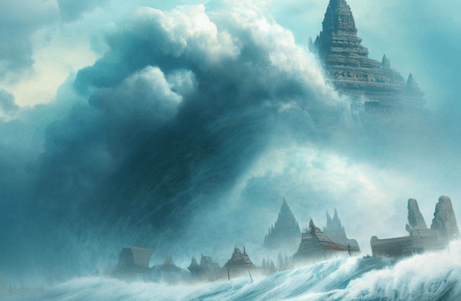 Секрет Атлантиды раскрыт: легенда возникла после гигантского цунами 3600 лет назад. Фото.