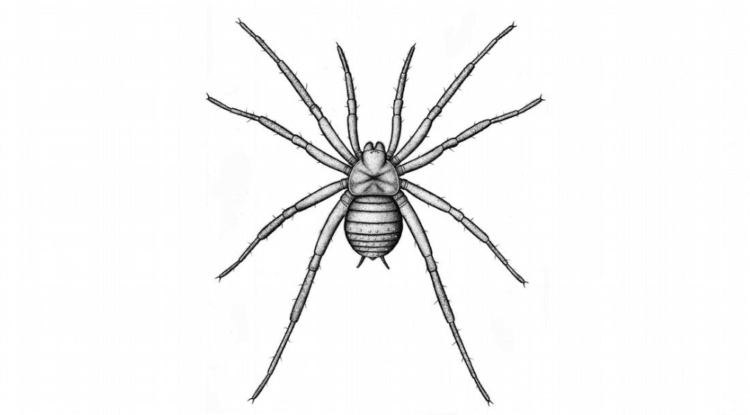 Что известно о жизни древнего паука. Эскиз паука Arthrolycosa wolterbeeki, созданный на основе окаменелостей. Фото.