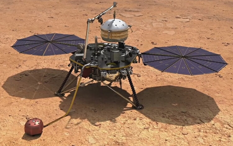 Как ученые измерили скорость вращения Марса. Ученые обнаружили изменения скорости вращения Марса при помощи ретранслятора на борту аппарата InSight. Фото.