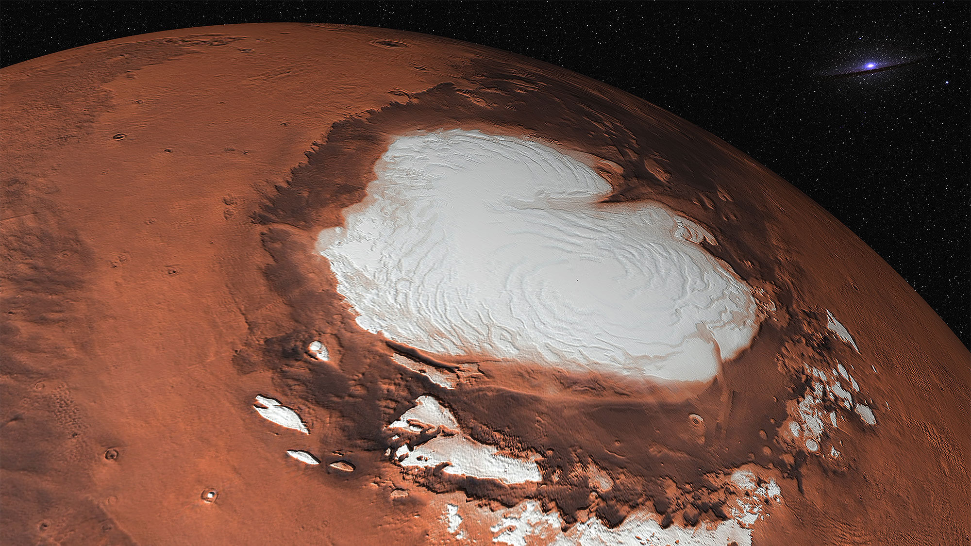 Как ученые измерили скорость вращения Марса. В изменении скорости вращения Марса, возможно, виноват лед. Фото.