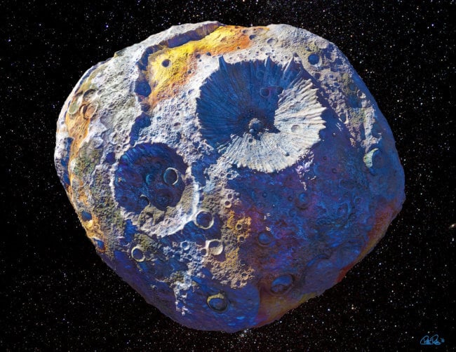 Как миссия NASA к железному астероиду поможет изучить недра Земли? Фото.