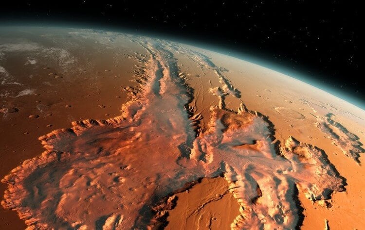 Бермудский треугольник на Марсе. Даже из далека понятно, что на Марсе сложно перемещаться. Фото.