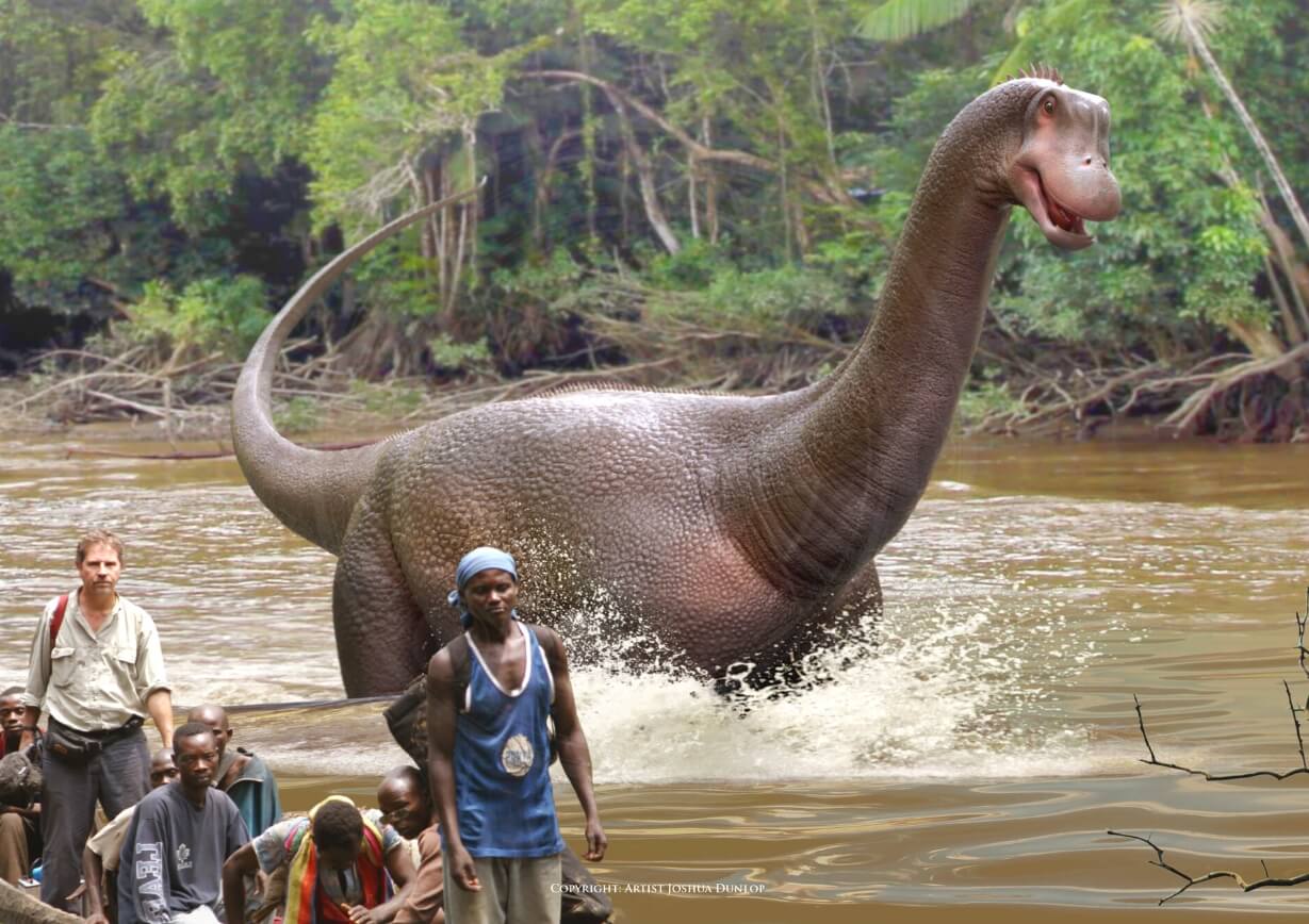 Мокеле-мбембе — динозавр живущий в Африке. Автор изображения: Joshua Dunlop. Фото.