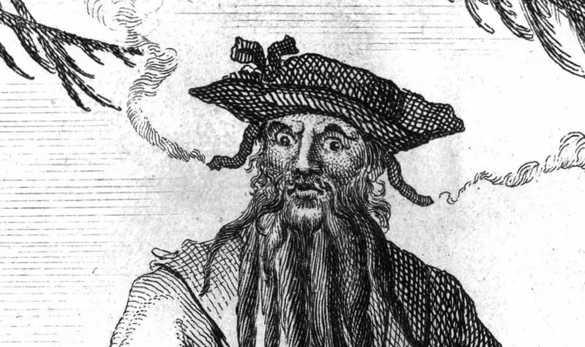 Почему пираты носили повязку на глазу. Пират Эдвард Тич выглядел примерно так. Фото.