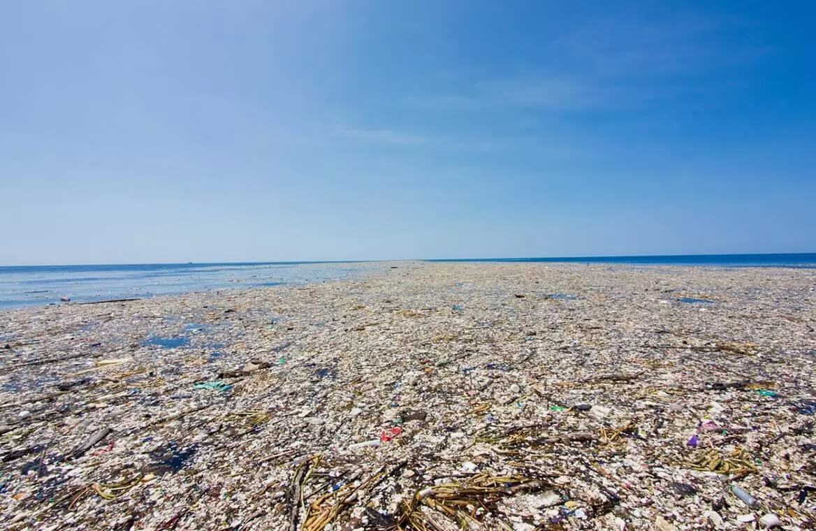 Самое грязное место в Мировом океане. Слой мусора в Тихом океане. Фото.
