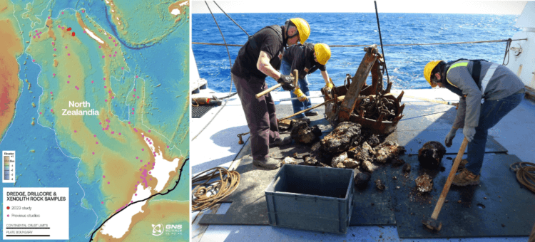 Лавовый регион Гондваны. Ученые исследовали образцы грунта с морского дна. Фото.