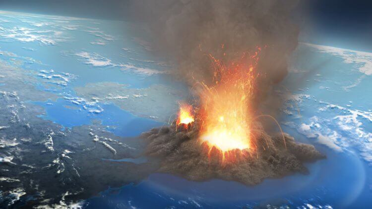 Самое мощное извержение вулкана за последние 5000 лет. В результате извержения вулкана Таупо, обломки пород были разбросаны в радиусе несколько тысяч километров. Фото.