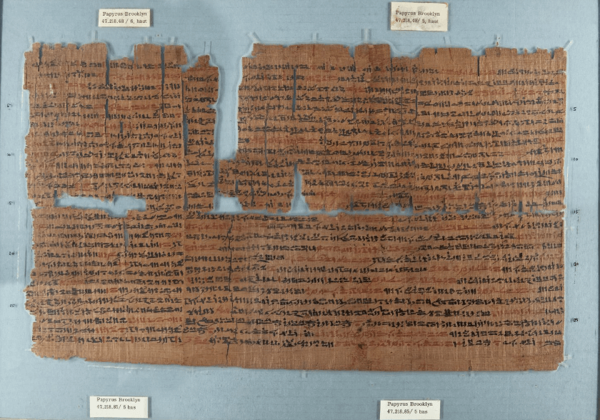В Египте жили змеи с четырьмя клыками. Бруклинский папирус, который содержит описание ядовитых змей. Фото.