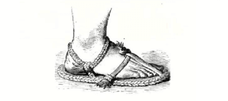 Самые древние сандали в Европе. Предположительно так сандали выглядели изначально. Фото.