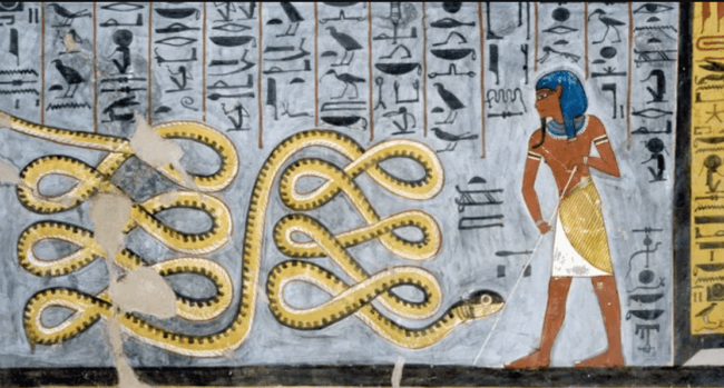 Древнеегипетский папирус содержит подробное описание исчезнувших ядовитых змей. Фото.