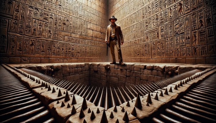 Ловушки в египетских пирамидах. Смертельно опасных ловушек в пирамидах и других гробницах нет — они были нужны только чтобы затруднить путь к сокровищам. Фото.
