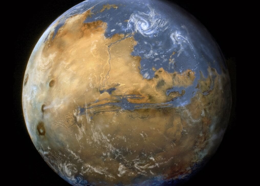 Каким был Марс раньше. Миллиарды лет назад Марс выглядел примерно так. Фото.