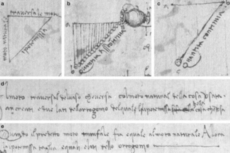 Малоизвестные факты о Леонардо да Винчи. Из-за этих изображений ученые считают, что гравитацию открыл не Исаак Ньютон, а Леонардо да Винчи. Фото.
