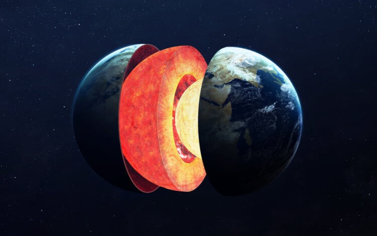 В мантии содержатся обломки Теи? Обломки древней планеты содержатся в нижних слоях мантии на глубине 2000 км. Фото.