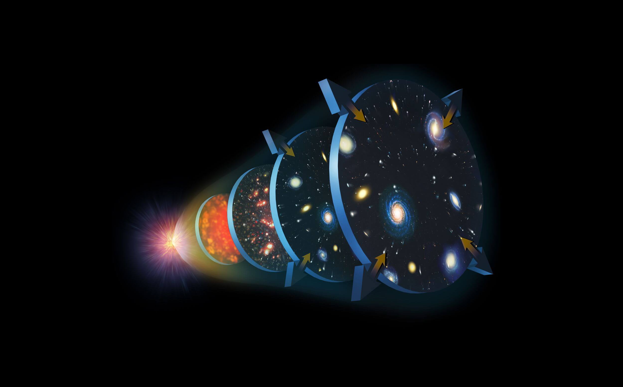 В начале времен. Наиболее обоснованная теория происхождения нашей Вселенной гласит, что она родилась в процессе Большого взрыва. Фото.