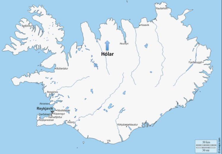 Извержение вулкана в Исландии в 2023 году. Полуостров Рейкьянес на карте. Фото.