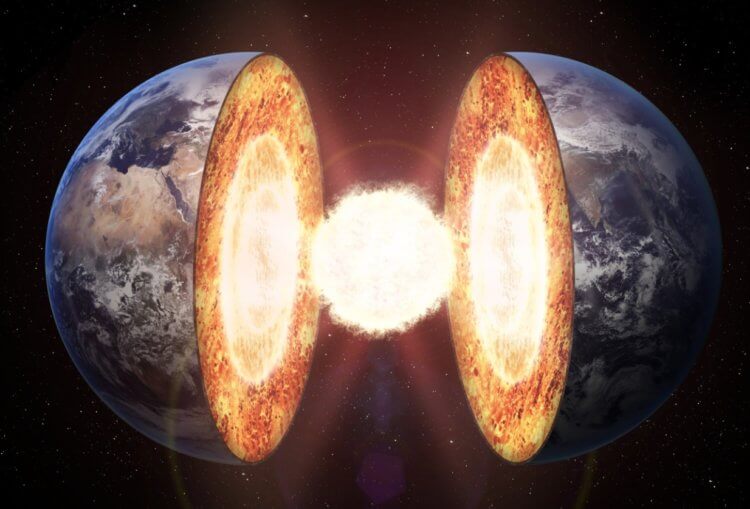 Ученые обнаружили новый слой Земли. Диаметр ядра Земли равен 6970 километрам. Фото.