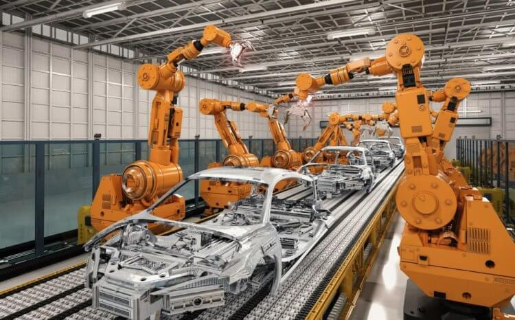 Робот убил человека в Южной Корее. Производственные роботы используются на многих заводах, особенно в тех, где производятся автомобили. Фото.