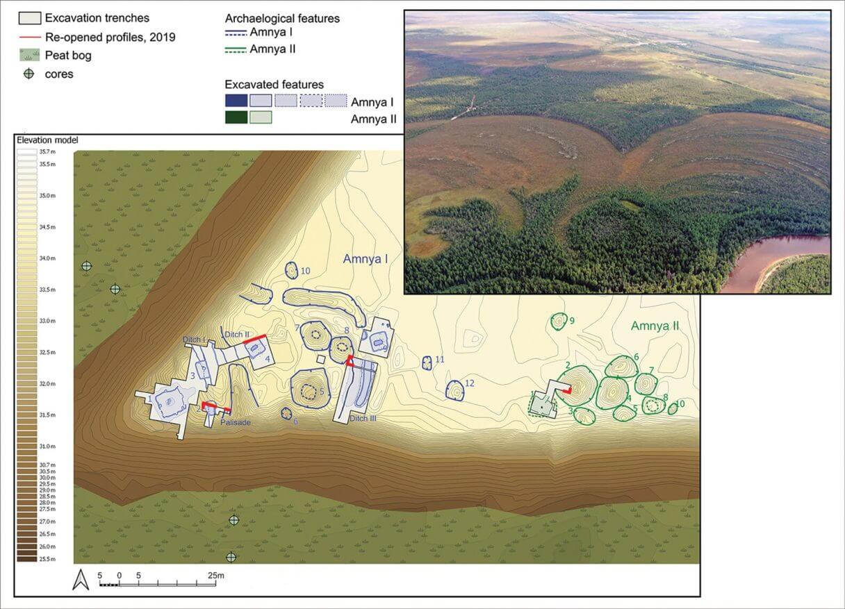 Почему люди воевали в каменном веке. Карта объектов древнего поселения возрастом 8000 лет. Фото.