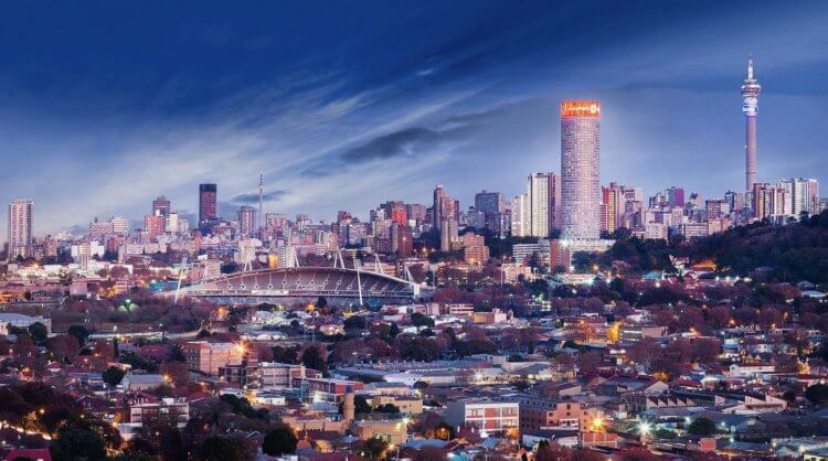 Золотая лихорадка Витватерсранд. Современный Йоханнесбург. Фото.