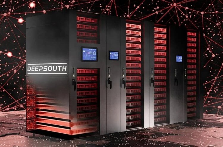 Самый мощный компьютер в мире. Примерный внешний вид суперкомпьютера DeepSouth. Фото.