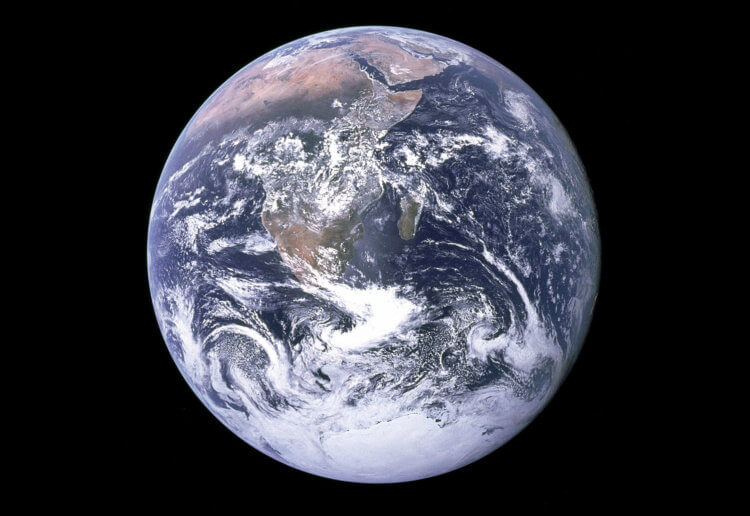 Самая известная фотография Земли. Фотография The Blue Marble, сделанная в 1972 году. Источник: NASA. Фото.
