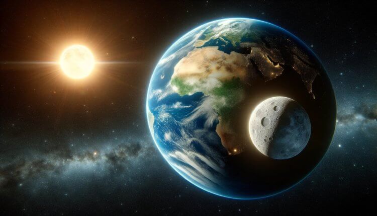 Может ли Земля остановиться. Каждые 100 лет скорость вращения Земли уменьшается. Изображение: нейросеть DALL-E. Фото.