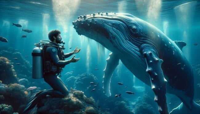 Ученым впервые удалось «поговорить» с китом — общение длилось 20 минут. Фото.