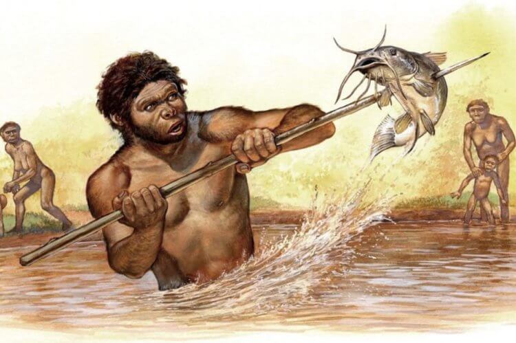 Чем питались неандертальцы. Рыбалка неандертальца. Фото.