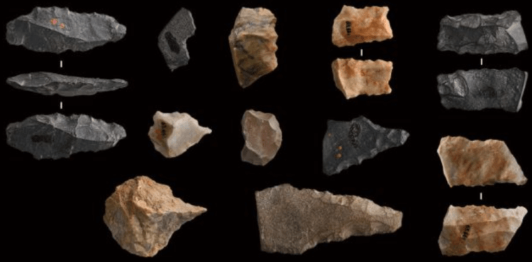 Когда люди заселили Восточную Азию — обнаружена самая ранняя стоянка Хомо Сапиенс. Каменные орудия первых людей разумных, поселившихся на северо-востоке Китая. Фото.