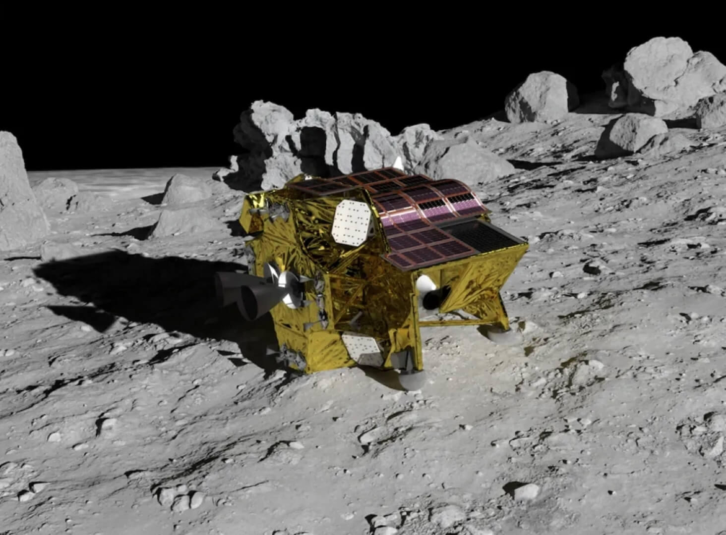 Япония посадила на Луну аппарат SLIM — это пятая страна на спутнике Земли. Японская межпланетная станция SLIM села на поверхность Луны, но реальных фотографий еще нет. Фото.